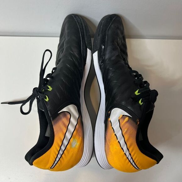 Nike Tiempo X Mens Size 10.5 Black Yellow Athletic Running Soccer Cleats - Picture 7 of 11